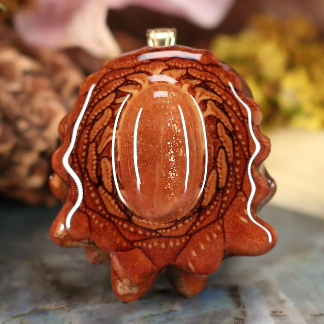 TEP Red Sunstone Pendants 3 TEP Red Sunstone Pendants