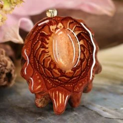 TEP Red Sunstone Pendants