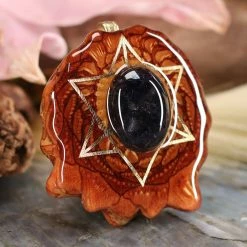 TEP Iolite Sunstone With Gold Merkaba