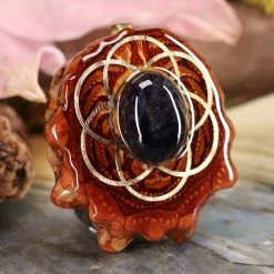 TEP Iolite Sunstone With Gold Seed Of Life 7 TEP Iolite Sunstone With Gold Seed Of Life
