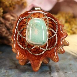 TEP Variscite With Gold Seed Of Life