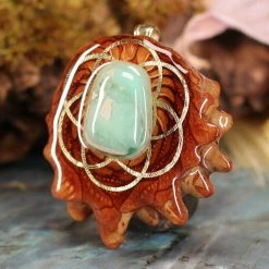 TEP Variscite With Gold Seed Of Life