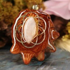 TEP Moonstone With Gold Seed Of Life