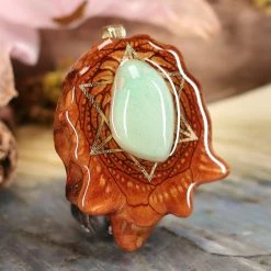 TEP Variscite With Gold Merkaba