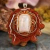 TEP Moonstone With Gold Seed Of Life Pendants 2 TEP Moonstone With Gold Seed Of Life Pendants