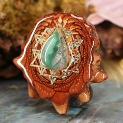 TEP Variscite With Gold 64 Star Tetrahedron