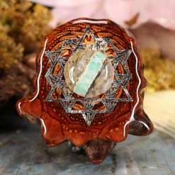 TEP Pendants Variscite With Silver 64 Star Tetrahedron