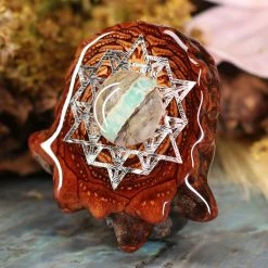 TEP Pendants Variscite With Silver 64 Star Tetrahedron