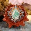TEP Pendants Variscite In The Matrix With Silver Sri Yantra