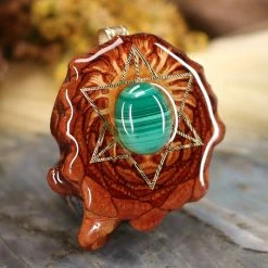 TEP Malachite With Gold Merkaba