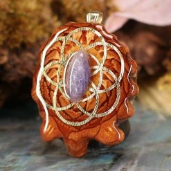 TEP Pendants Tanzanite With Gold Seed Of Life