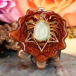 TEP Watermelon Tourmaline With Gold Merkaba Pendants