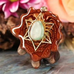 TEP Watermelon Tourmaline With Gold Merkaba Pendants