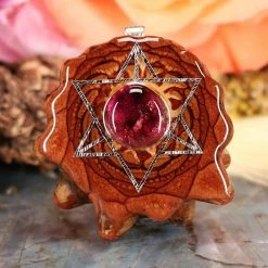 TEP Watermelon Tourmaline With Silver Merkaba