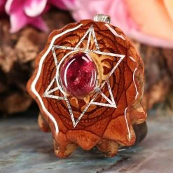 TEP Watermelon Tourmaline With Silver Merkaba