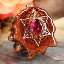 TEP Watermelon Tourmaline With Silver Merkaba 7 TEP Watermelon Tourmaline With Silver Merkaba