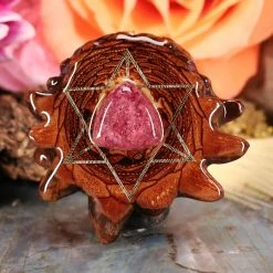 TEP Pink Tourmaline With Gold Merkaba