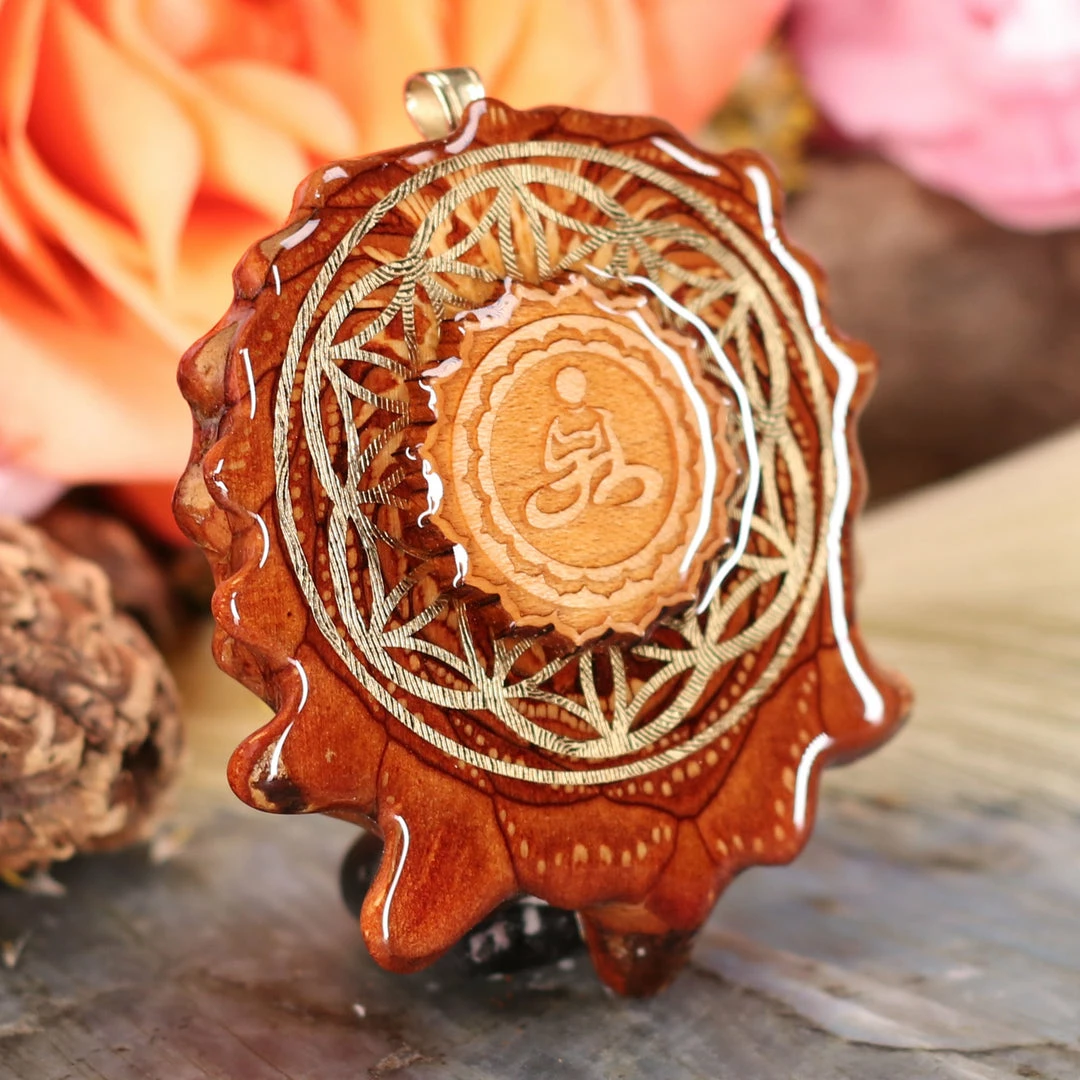 TEP Desert Dwellers Meditating Lotus With Gold Flower Of Life And Back Om 5 TEP Desert Dwellers Meditating Lotus With Gold Flower Of Life And Back Om