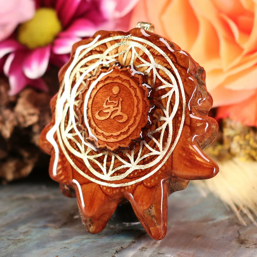 TEP Desert Dwellers Meditating Lotus With Gold Flower Of Life And Back Om 4 TEP Desert Dwellers Meditating Lotus With Gold Flower Of Life And Back Om