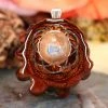 TEP Mexican Fire Opal With Silver Seed Of Life Pendants 1 TEP Mexican Fire Opal With Silver Seed Of Life Pendants