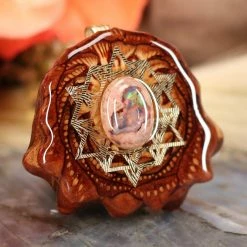 TEP Pendants Mexican Fire Opal With Gold 64 Star Tetrahedron 7 TEP Pendants Mexican Fire Opal With Gold 64 Star Tetrahedron