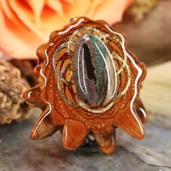 TEP Black Opal With Gold Seed Of Life