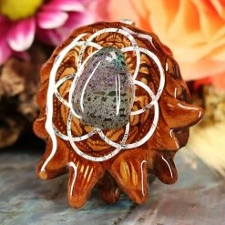 TEP Black Opal With Silver Seed Of Life Pendants