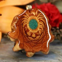 TEP Crushed Malachite (Glows) Pendants