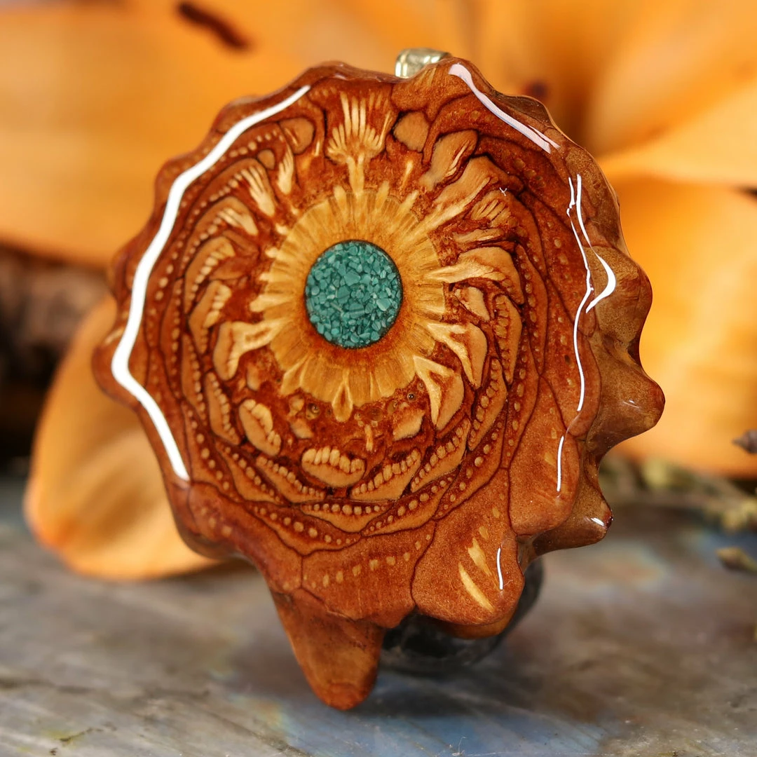 TEP Crushed Malachite (Glows) Pendants 4 TEP Crushed Malachite (Glows) Pendants