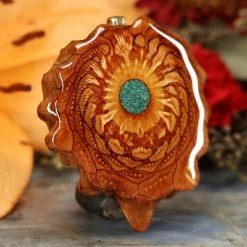 TEP Crushed Malachite (Glows) Pendants 7 TEP Crushed Malachite (Glows) Pendants