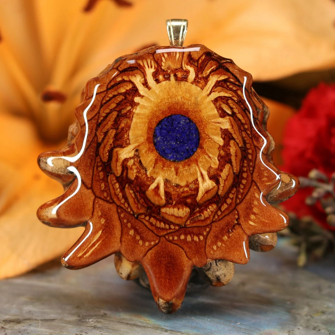 TEP Pendants Crushed Lapis (Glows) 3 TEP Pendants Crushed Lapis (Glows)