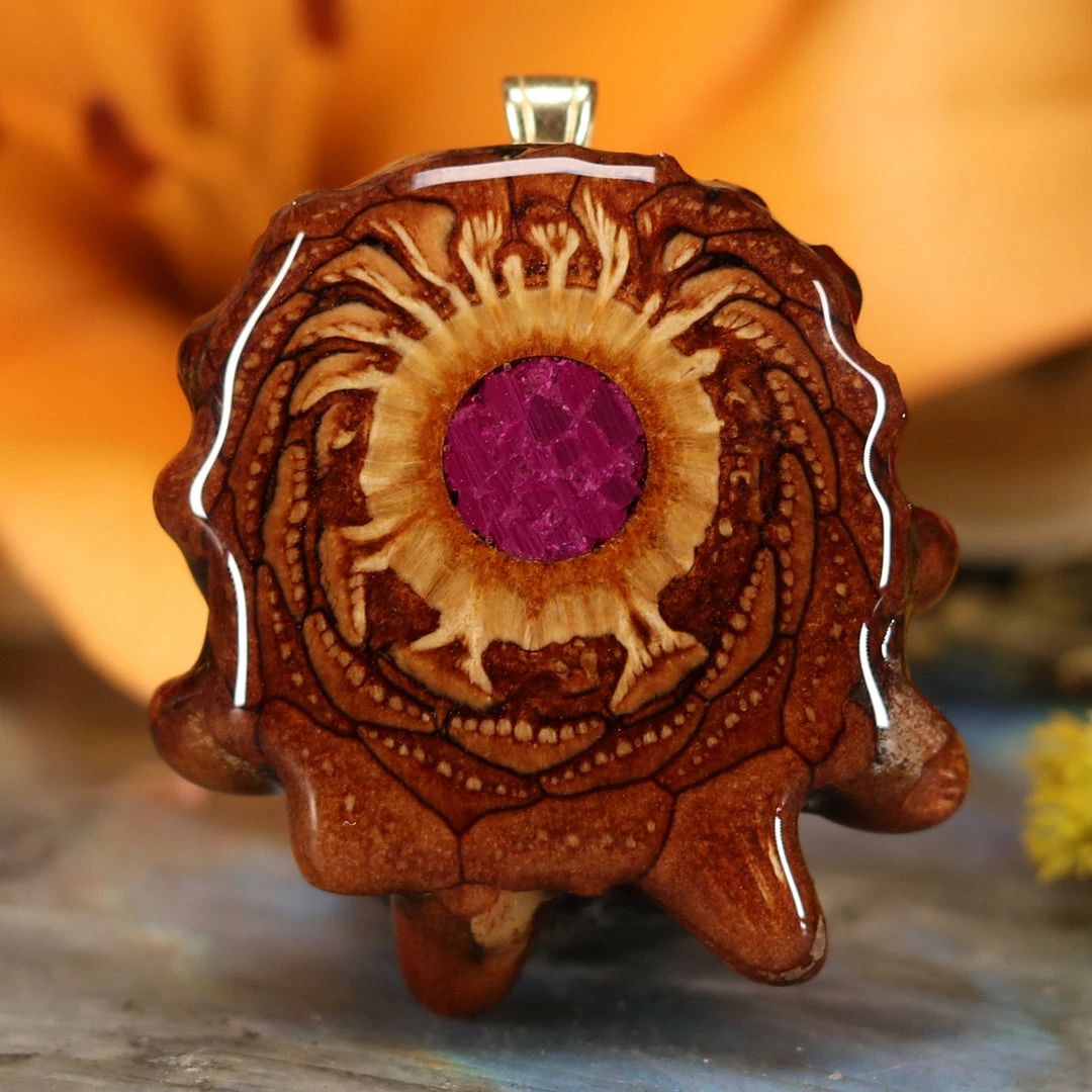 TEP Pendants Crushed Sugilite (Glows) 3 TEP Pendants Crushed Sugilite (Glows)