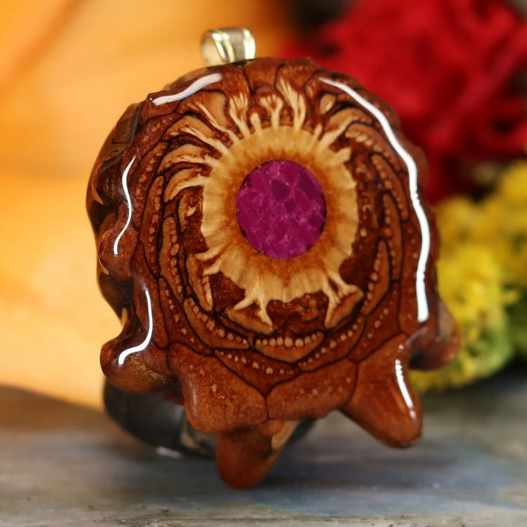 TEP Pendants Crushed Sugilite (Glows) 5 TEP Pendants Crushed Sugilite (Glows)