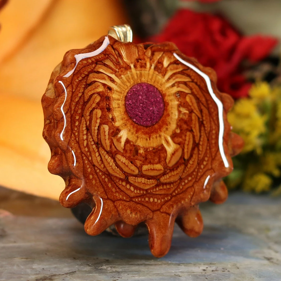 TEP Crushed Sugilite (Glows) Pendants 5 TEP Crushed Sugilite (Glows) Pendants