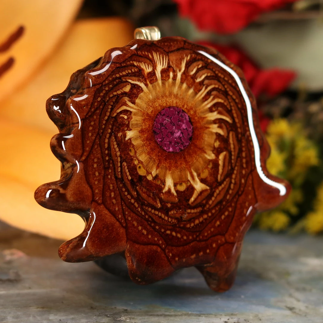 TEP Crushed Sugilite (Glows) Pendants 5 TEP Crushed Sugilite (Glows) Pendants