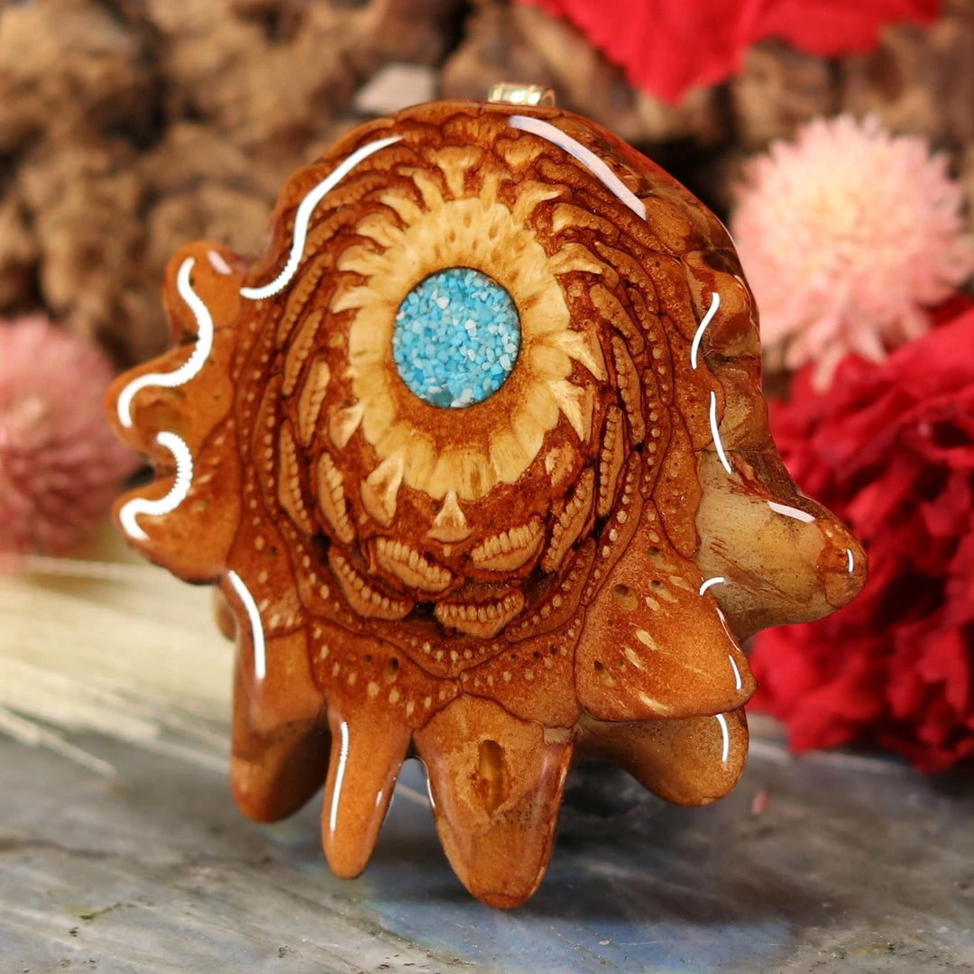 TEP Crushed Turquoise (Glows) Pendants 4 TEP Crushed Turquoise (Glows) Pendants