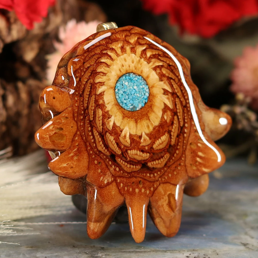 TEP Crushed Turquoise (Glows) Pendants 5 TEP Crushed Turquoise (Glows) Pendants