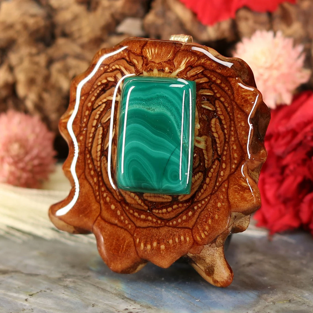 TEP Pendants Malachite 4 TEP Pendants Malachite