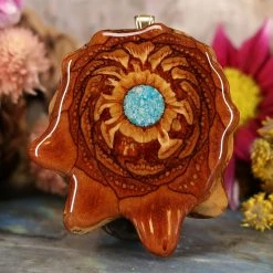 TEP Crushed Turquoise (Glows) Pendants