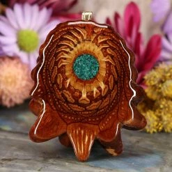 TEP Pendants Crushed Malachite (Glows)