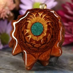 TEP Pendants Crushed Malachite (Glows)