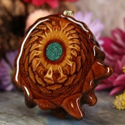 TEP Pendants Crushed Malachite (Glows)