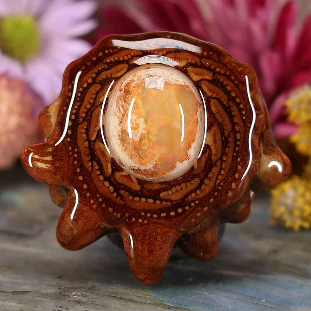 TEP Pendants Mexican Fire Opal 3 TEP Pendants Mexican Fire Opal