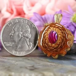 TEP Pink Paua Shell Pendants