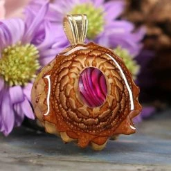 TEP Pink Paua Shell Pendants