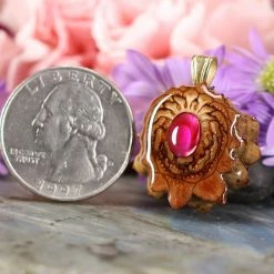 TEP Pink Paua Shell Pendants