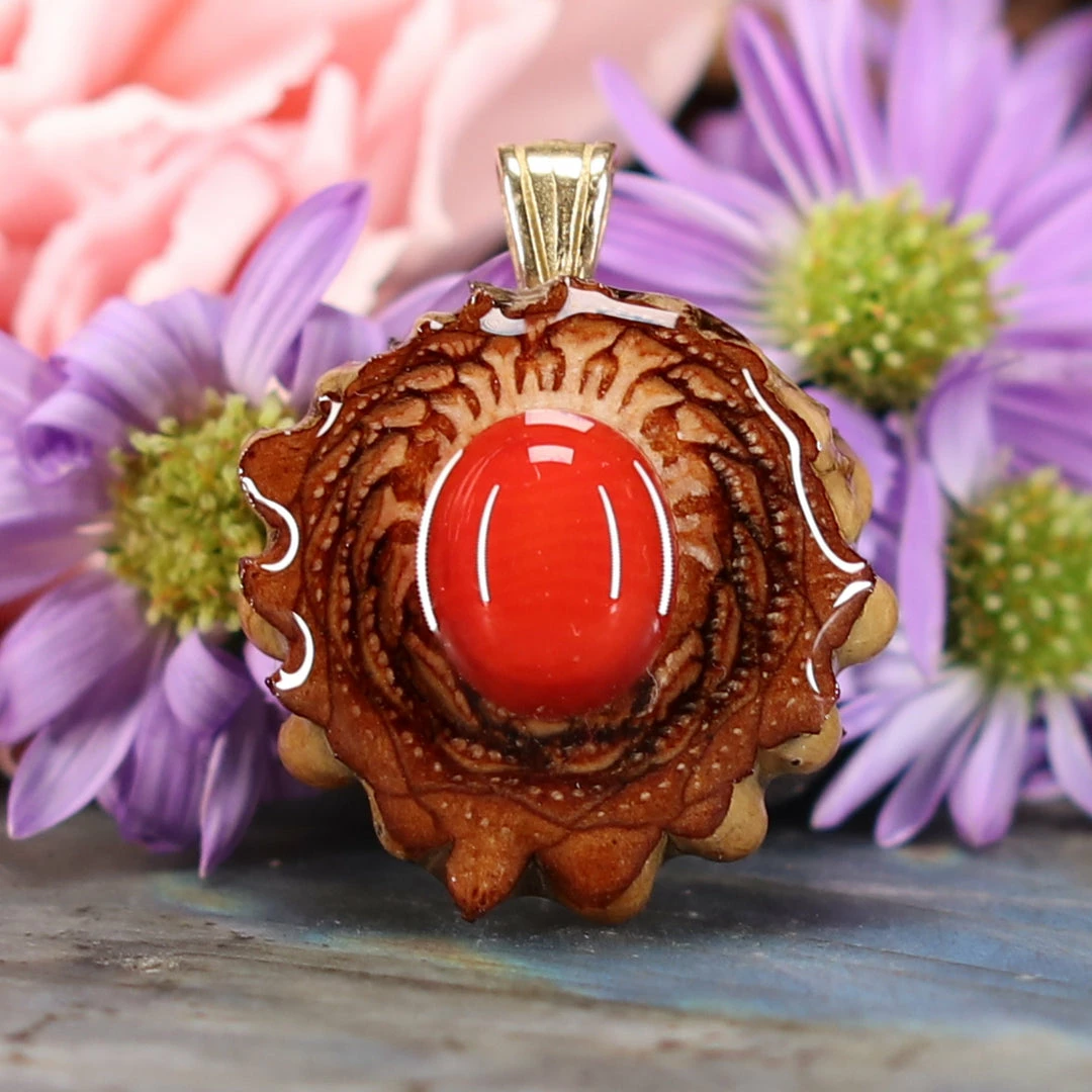 TEP Pendants Red Coral 3 TEP Pendants Red Coral