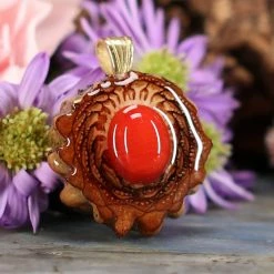 TEP Pendants Red Coral 7 TEP Pendants Red Coral