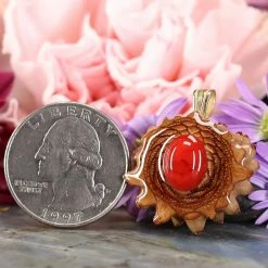 TEP Red Coral Pendants