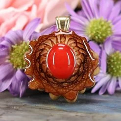 TEP Red Coral Pendants